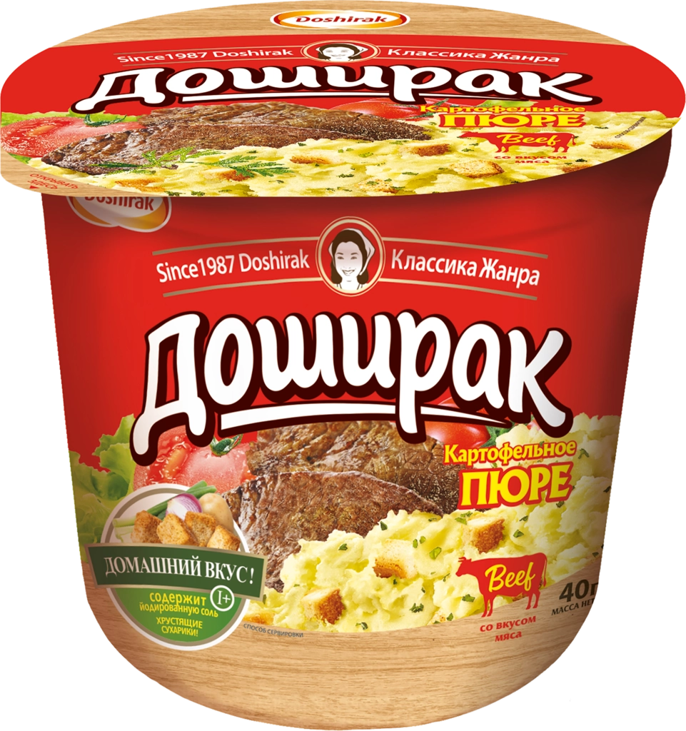 Картофельное пюре Б/п Доширак со вкусом мяса